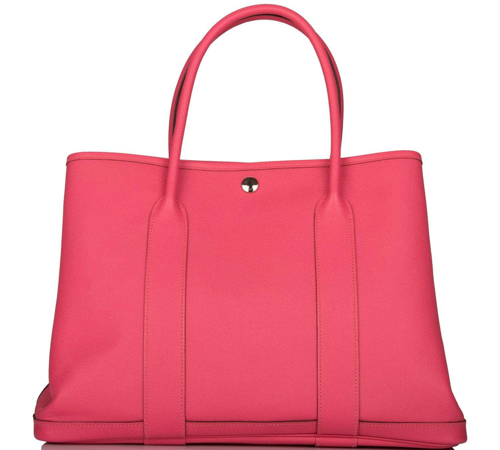 Hermes Garden Party 36 Rose Azalee Epsom Palladium Hardware