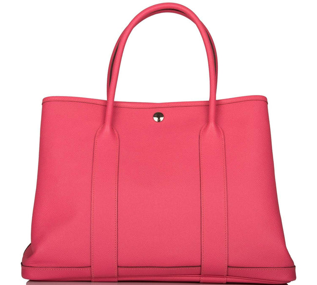 Hermes Garden Party 36 Rose Azalee Epsom Palladium Hardware Hover Image