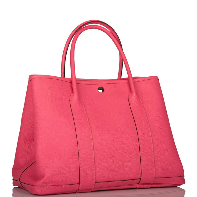 Hermes Garden Party 36 Rose Azalee Epsom Palladium Hardware Main Image