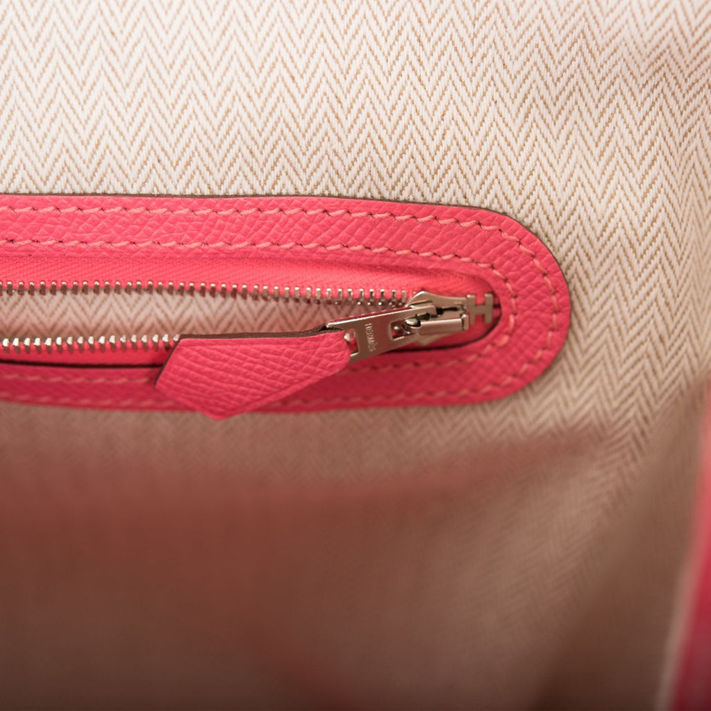 Hermes Garden Party 36 Rose Azalee Epsom Palladium Hardware