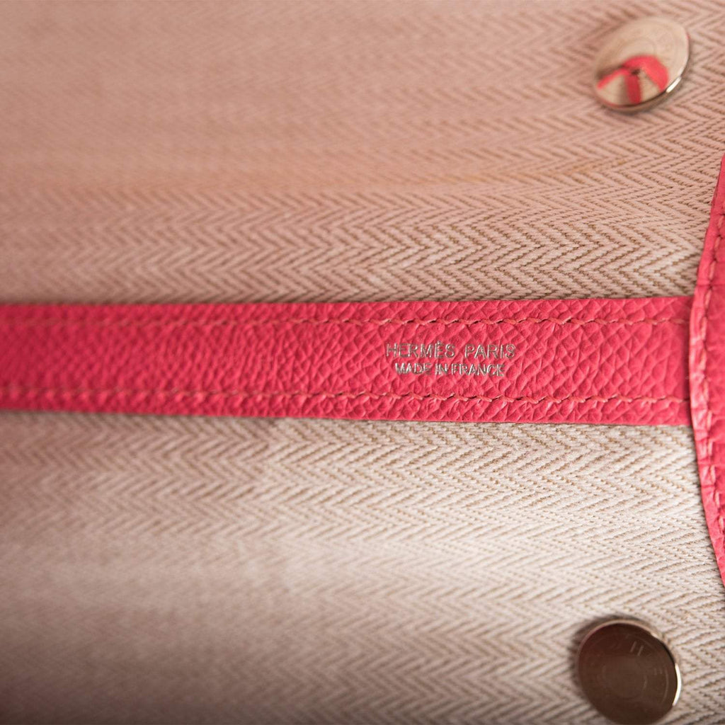 Hermes Garden Party 36 Rose Azalee Epsom Palladium Hardware