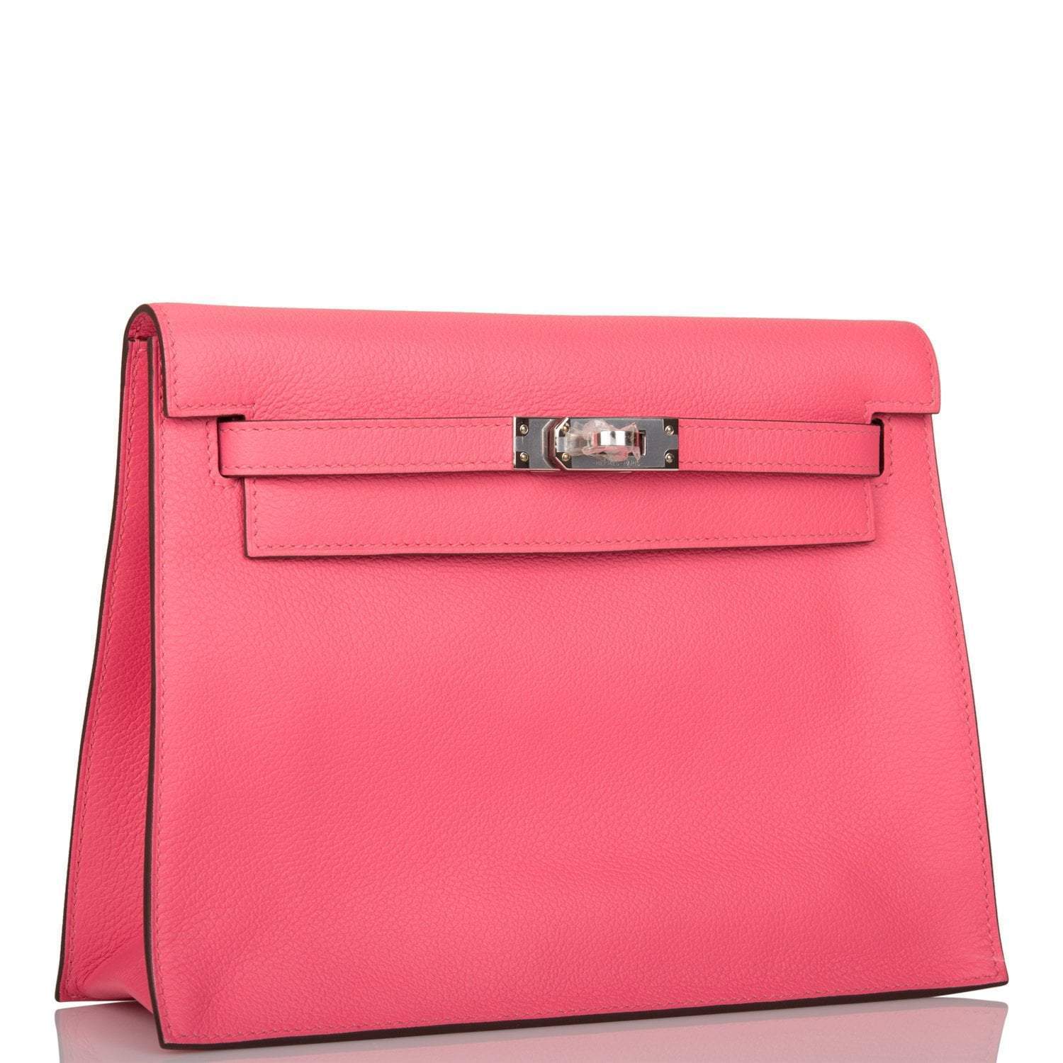 Hermes Rose Azalee Evercolor Kelly Danse Palladium Hardware