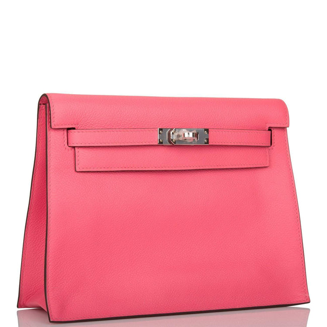 Hermes Rose Azalee Evercolor Kelly Danse Palladium Hardware Main Image