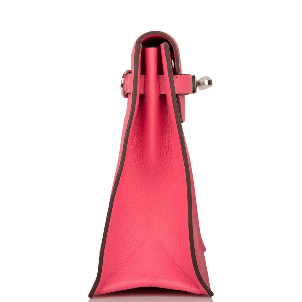 Hermes Rose Azalee Evercolor Kelly Danse Palladium Hardware