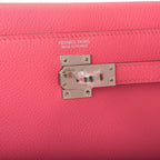 Hermes Rose Azalee Evercolor Kelly Danse Palladium Hardware
