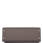 Hermes Kelly 32cm Bi-Color Etain and Bleu Electric Epsom Sellier Palladium Hardware