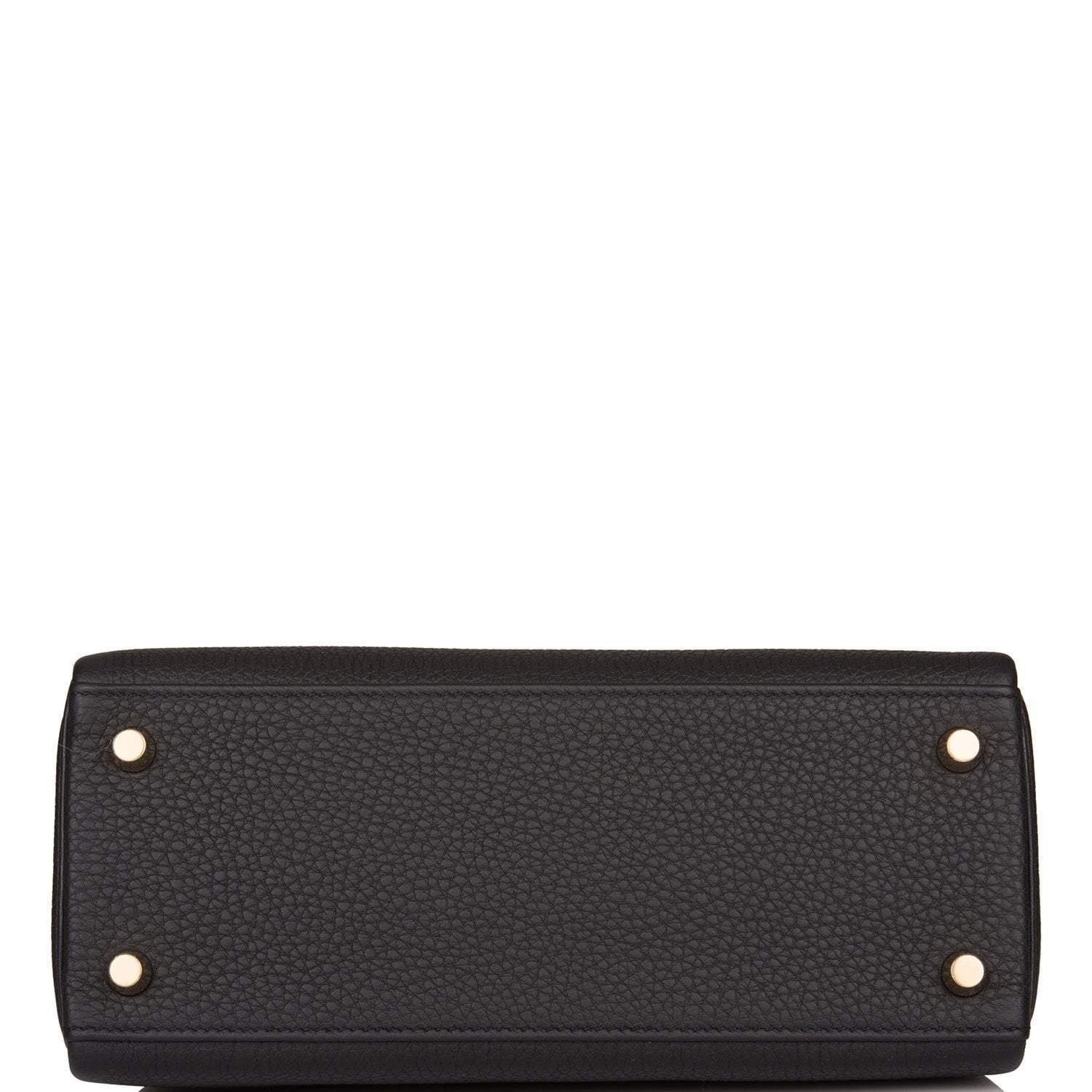 Hermes Kelly Retourne 25 Black Togo Gold Hardware