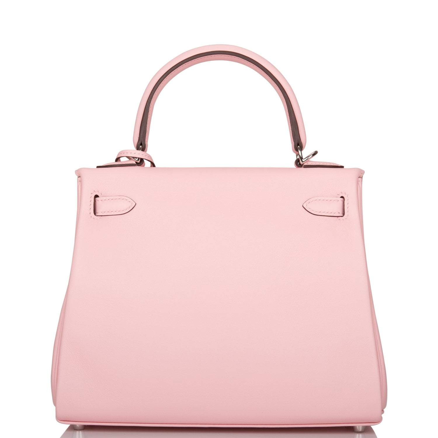 Hermes Rose Sakura Swift Retourne Kelly 25cm Palladium Hardware