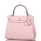 Hermes Rose Sakura Swift Retourne Kelly 25cm Palladium Hardware