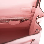 Hermes Rose Sakura Swift Retourne Kelly 25cm Palladium Hardware