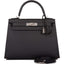 Hermes Black Epsom Sellier Kelly 28cm Palladium Hardware