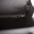 Hermes Black Epsom Sellier Kelly 28cm Palladium Hardware