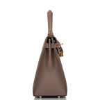 Hermes Etoupe Epsom Sellier Kelly 28cm Gold Hardware