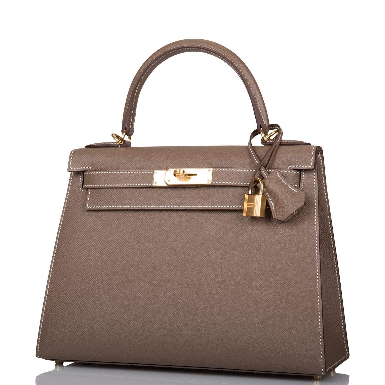 Hermes Etoupe Epsom Sellier Kelly 28cm Gold Hardware