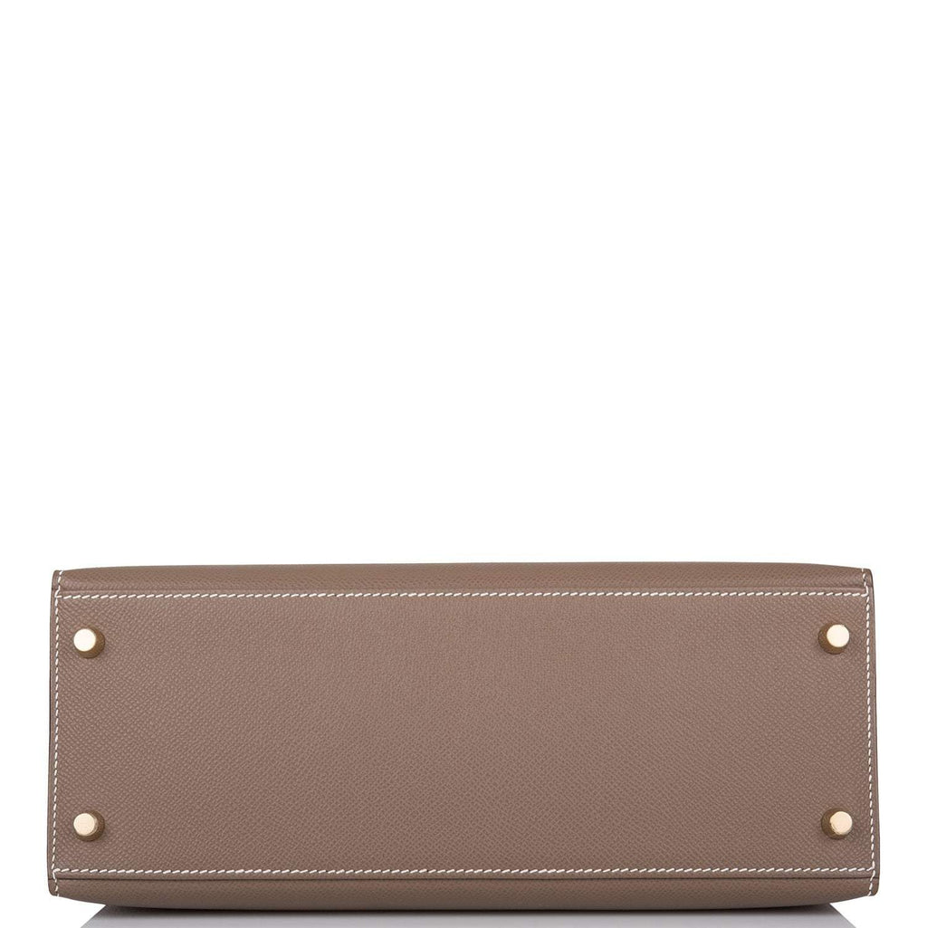 Hermes Etoupe Epsom Sellier Kelly 28cm Gold Hardware