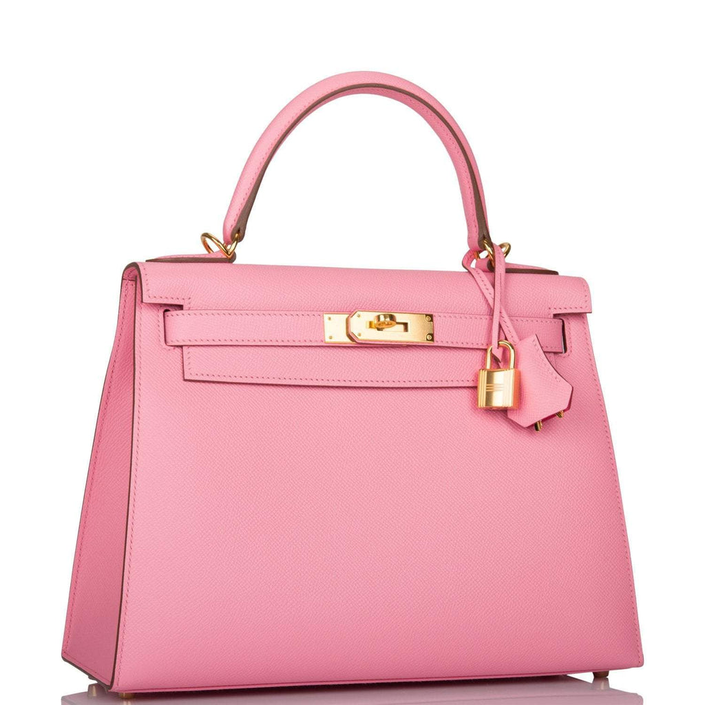 Hermes Horseshoe Stamp (HSS) Rose Confetti Verso Epsom Sellier Kelly 28cm Gold Hardware