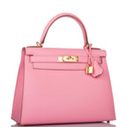 Hermes Horseshoe Stamp (HSS) Rose Confetti Verso Epsom Sellier Kelly 28cm Gold Hardware