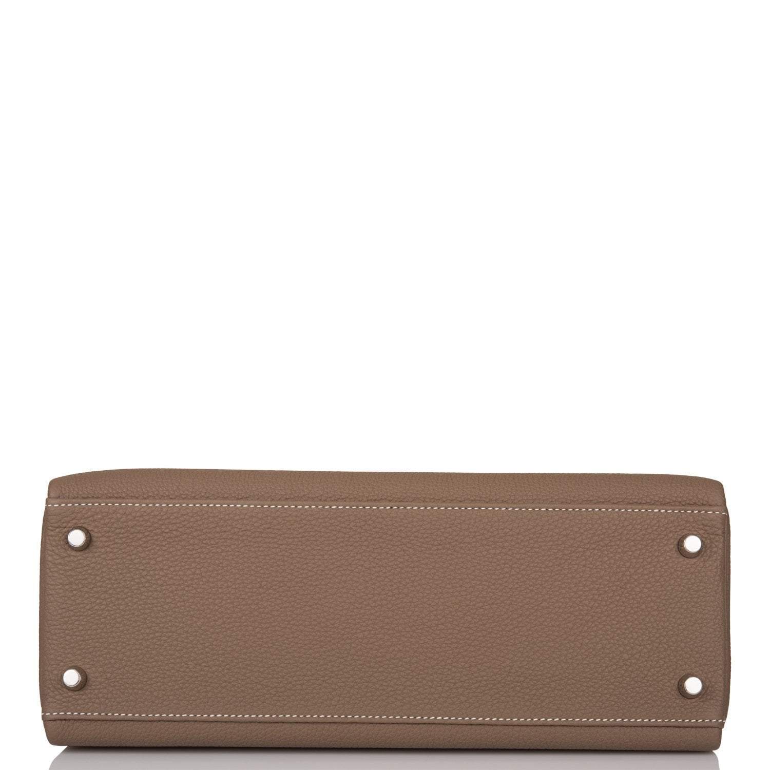 Hermes Kelly Retourne 32 Etoupe Togo Palladium Hardware