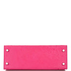 Hermes Rose Tyrien Ostrich Sellier Kelly 25cm Palladium Hardware