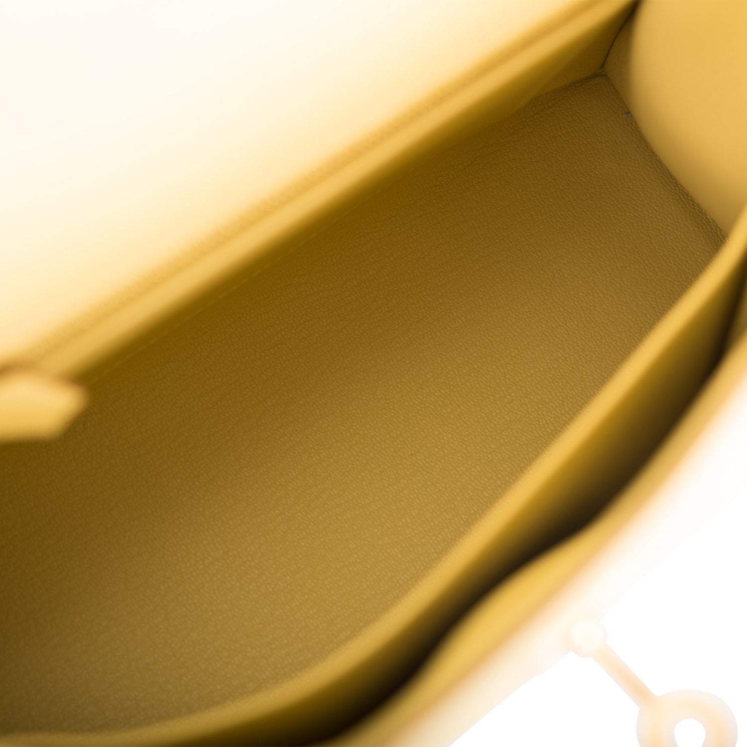Hermes Jaune Poussin Epsom Sellier Kelly 25cm Gold Hardware