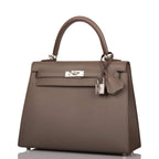 Hermes Etain Epsom Sellier Kelly 25cm Palladium Hardware