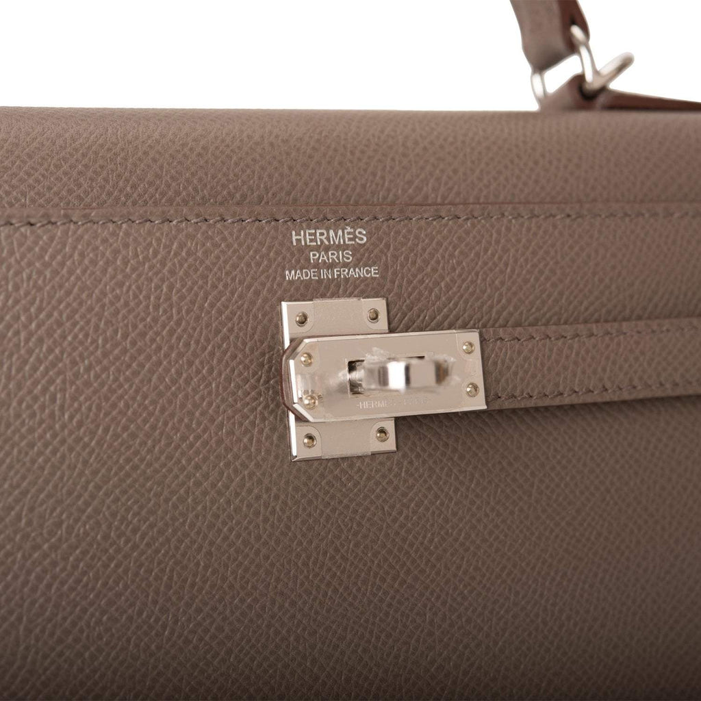 Hermes Etain Epsom Sellier Kelly 25cm Palladium Hardware