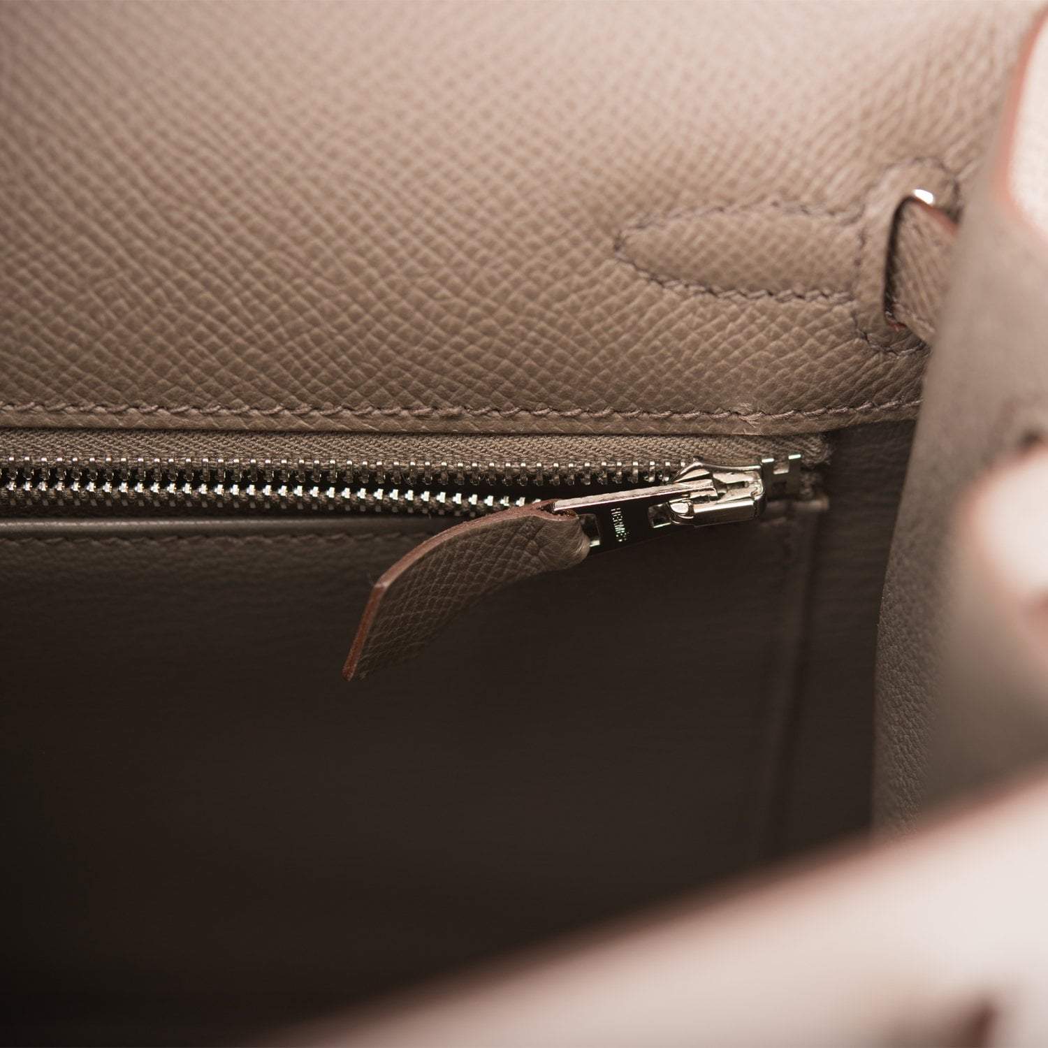 Hermes Etain Epsom Sellier Kelly 25cm Palladium Hardware