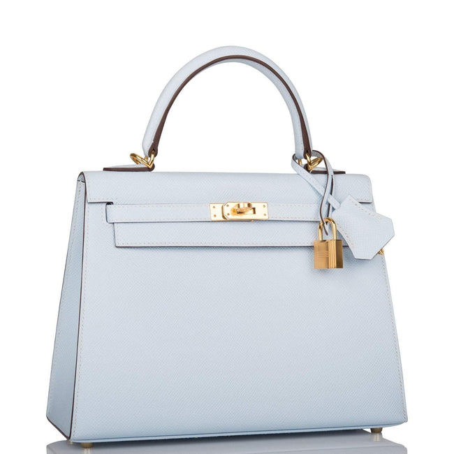 Hermes Bleu Brume Epsom Sellier Kelly 25cm Gold Hardware Main Image
