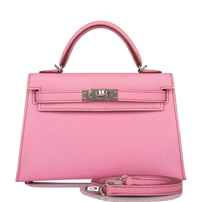 Hermes Bubblegum 5p Epsom Sellier Kelly 20cm Palladium Hardware Hover Image