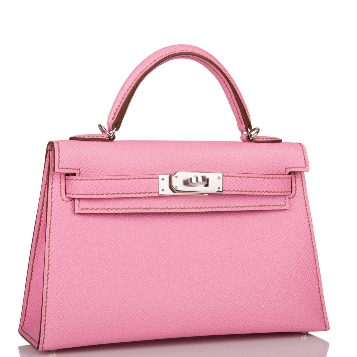 Hermes Bubblegum 5p Epsom Sellier Kelly 20cm Palladium Hardware