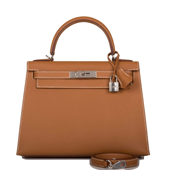 Hermes Gold Epsom Sellier Kelly 28cm Palladium Hardware Hover Image