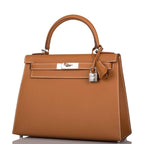 Hermes Gold Epsom Sellier Kelly 28cm Palladium Hardware