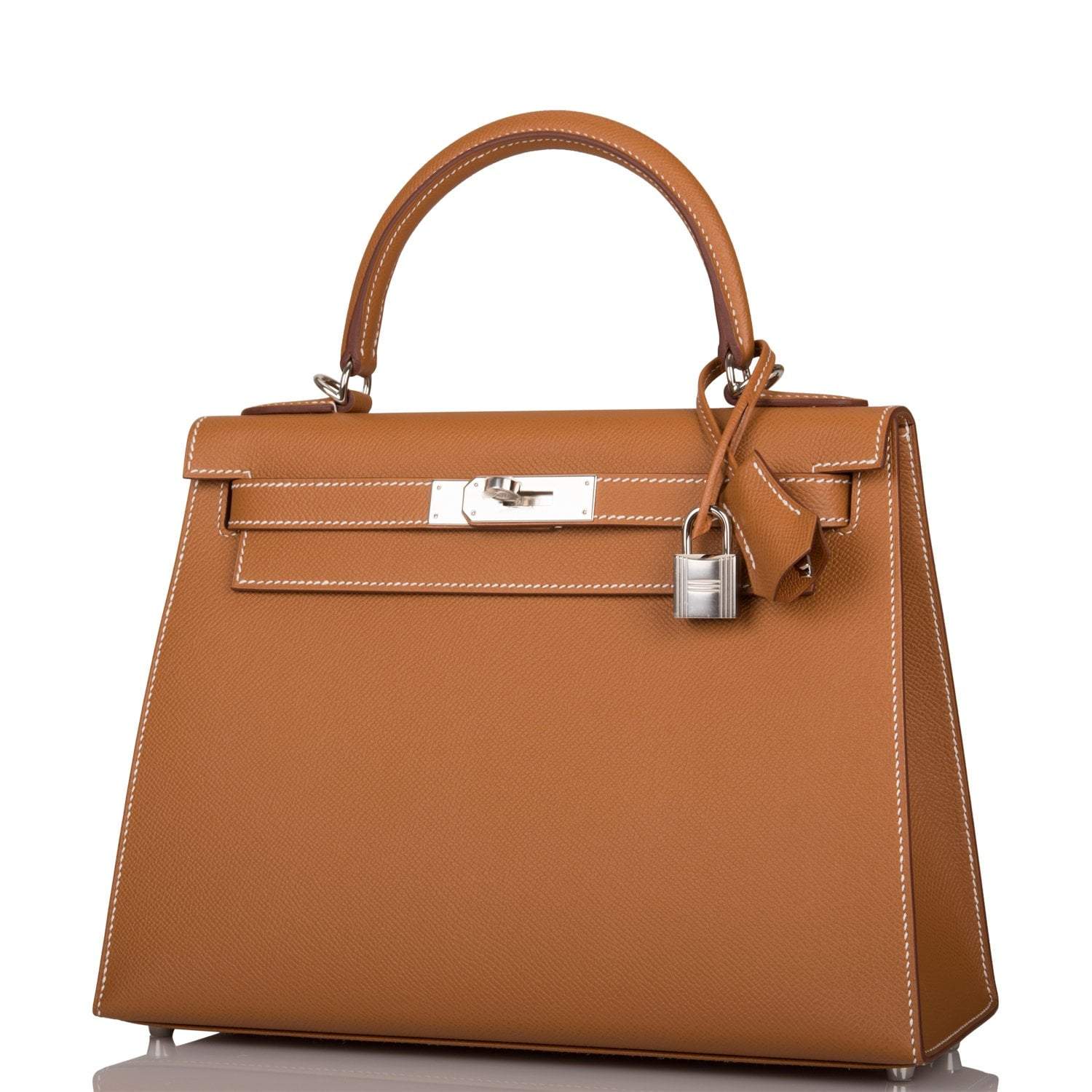 Hermes Gold Epsom Sellier Kelly 28cm Palladium Hardware