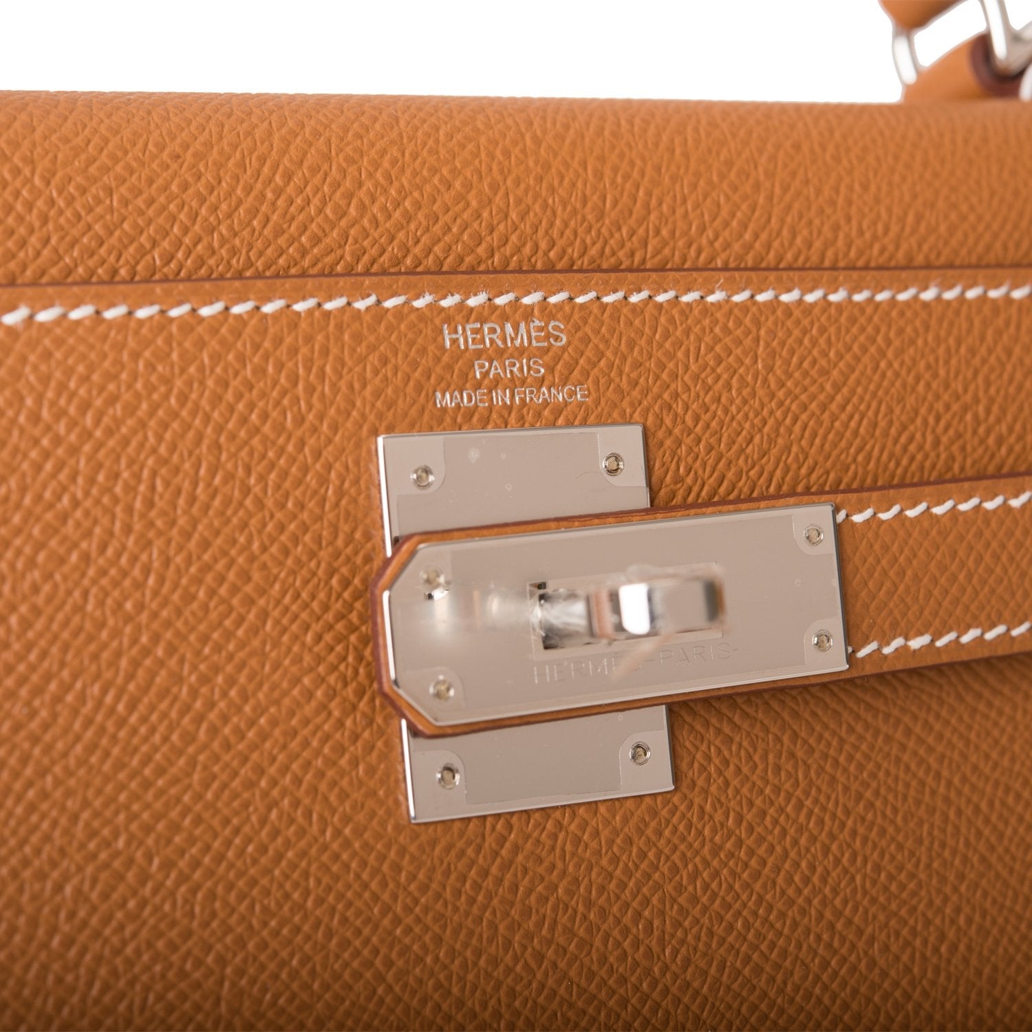 Hermes Gold Epsom Sellier Kelly 28cm Palladium Hardware