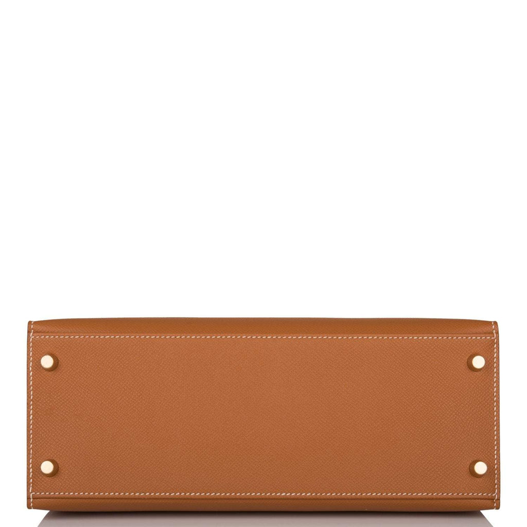 Hermes Kelly Sellier 28 Gold Epsom Gold Hardware
