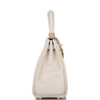 Hermes Gris Perle Swift Retourne Kelly 25cm Gold Hardware