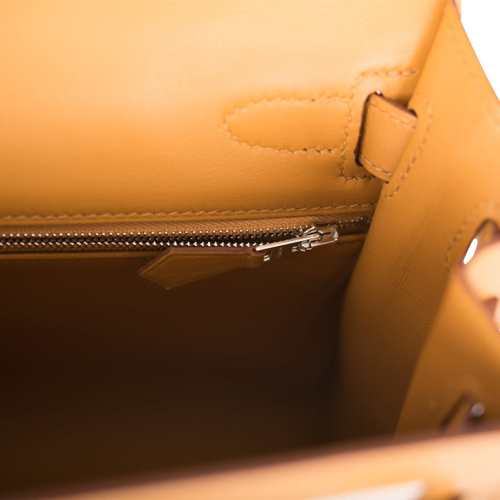 Hermes Sesame Toile and Swift Sellier Kelly 28cm Palladium Hardware