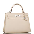 Hermes Nata Verso Epsom Sellier Kelly 28cm Palladium Hardware