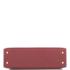Hermes Rouge H Chevre Sellier Kelly 20cm Gold Hardware