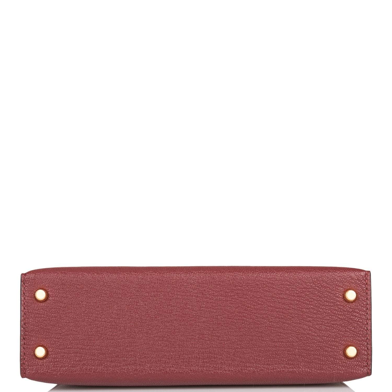 Hermes Rouge H Chevre Sellier Kelly 20cm Gold Hardware