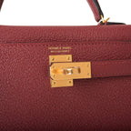 Hermes Rouge H Chevre Sellier Kelly 20cm Gold Hardware