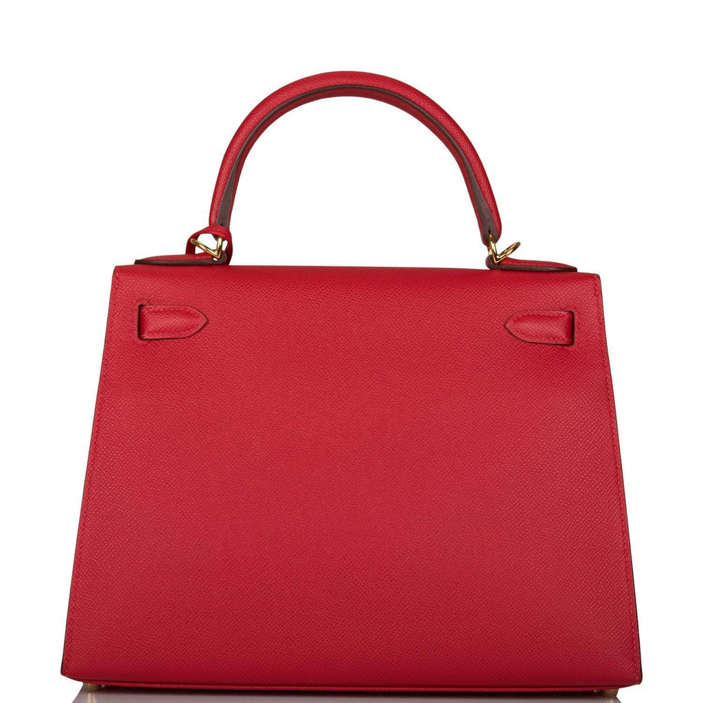 Hermes Rouge Casaque Epsom Sellier Kelly 28cm Gold Hardware