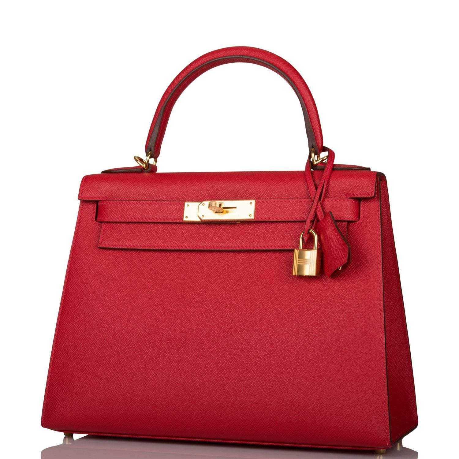 Hermes Rouge Casaque Epsom Sellier Kelly 28cm Gold Hardware
