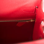Hermes Rouge Casaque Epsom Sellier Kelly 28cm Gold Hardware