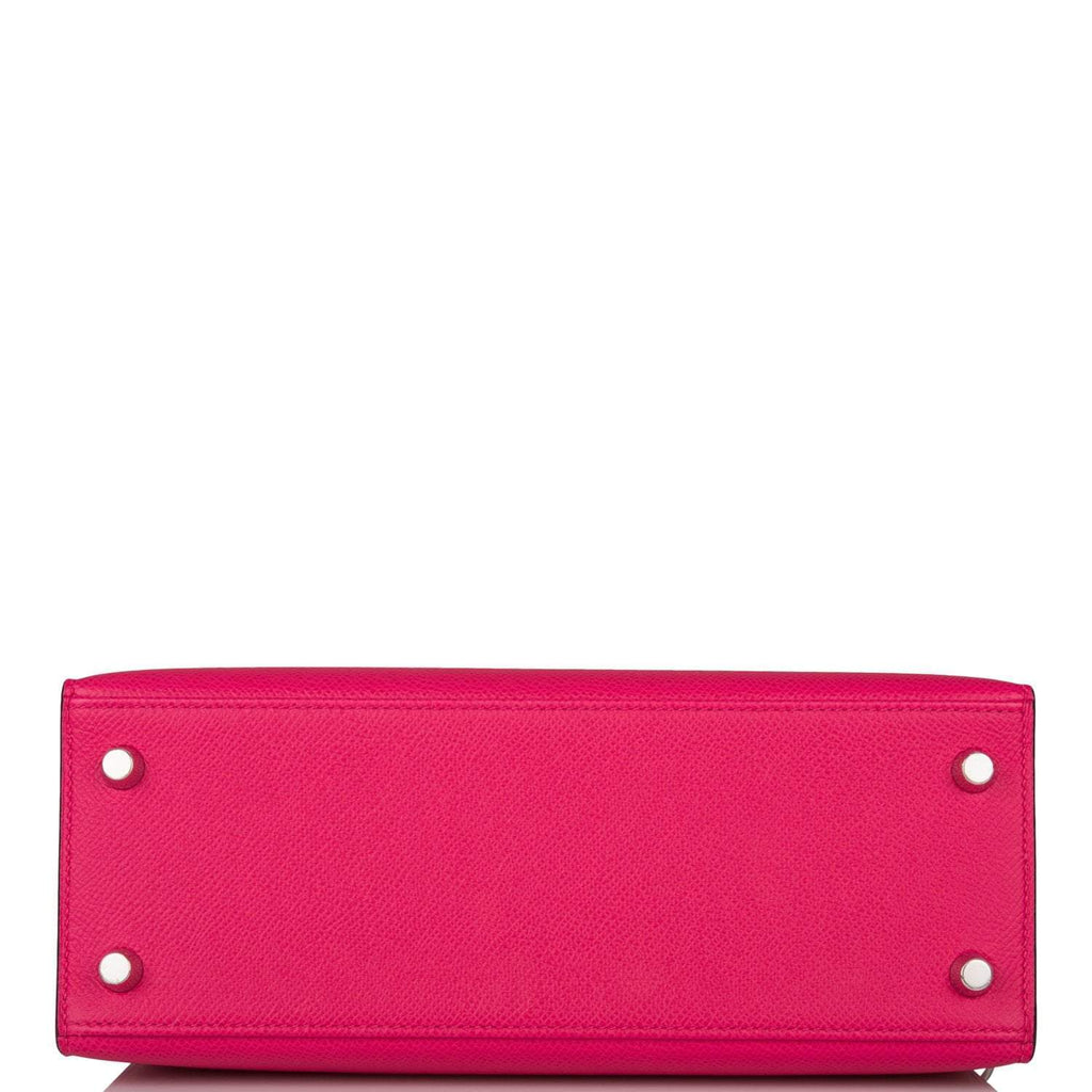 Hermes Rose Mexico Epsom Sellier Kelly 25cm Palladium Hardware