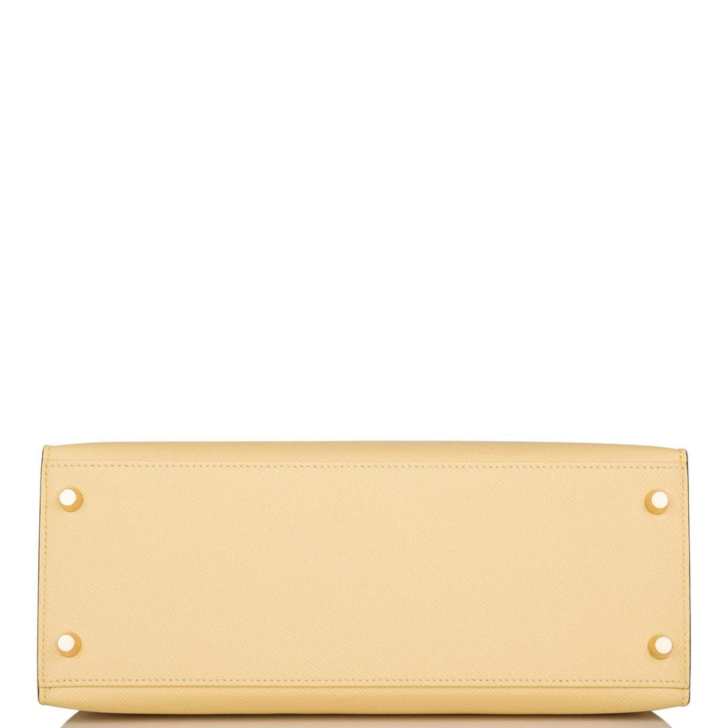 Hermes Jaune Poussin Epsom Sellier Kelly 28cm Gold Hardware
