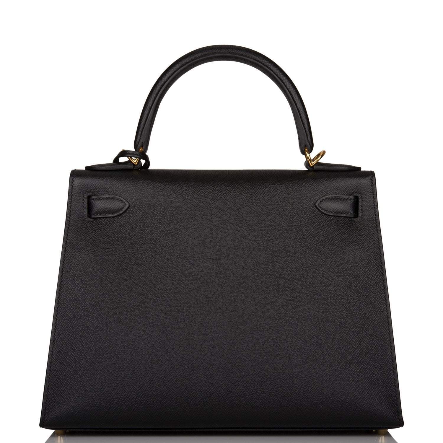 Hermes Black Epsom Sellier Kelly 28cm Gold Hardware