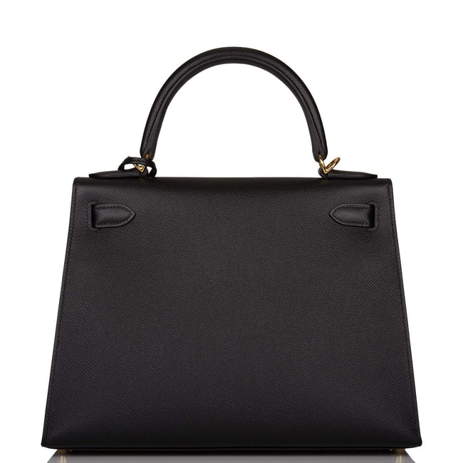 Hermes Black Epsom Sellier Kelly 28cm Gold Hardware Main Image
