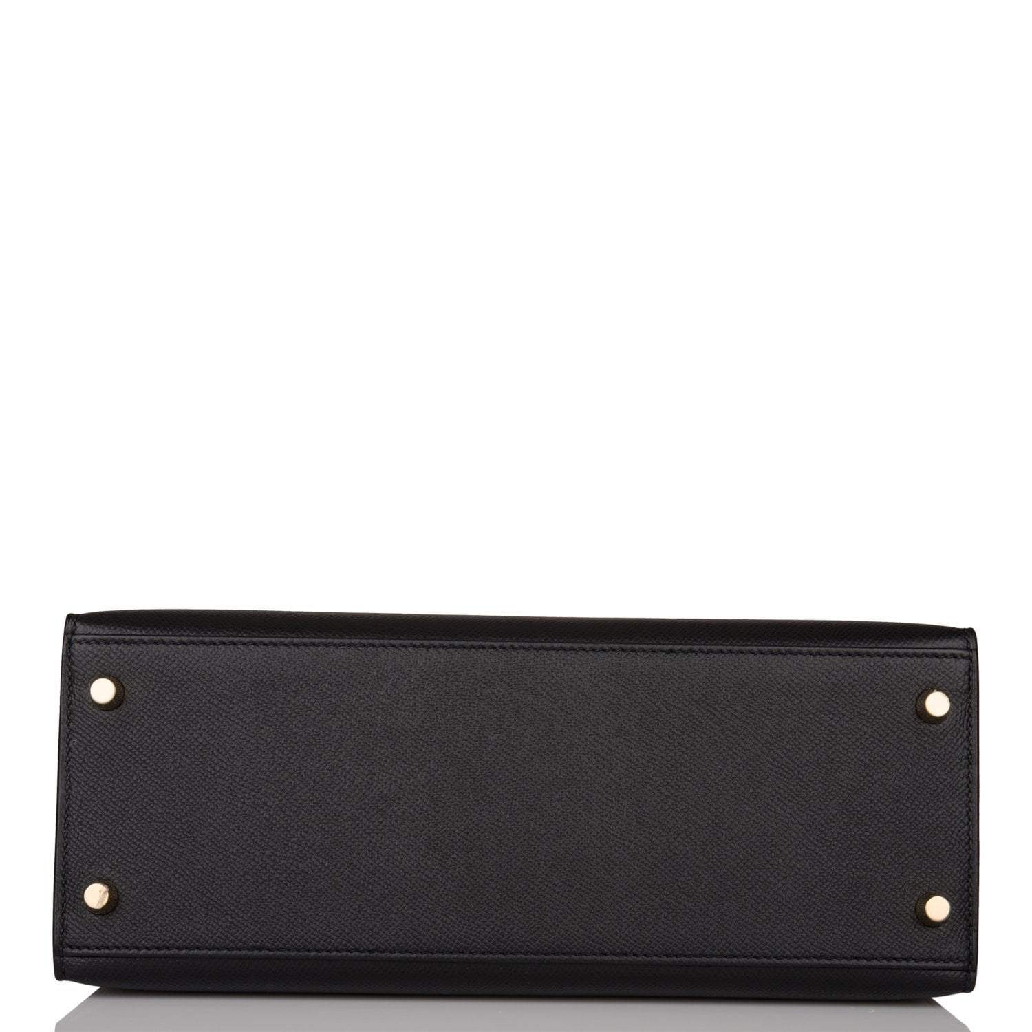 Hermes Black Epsom Sellier Kelly 28cm Gold Hardware