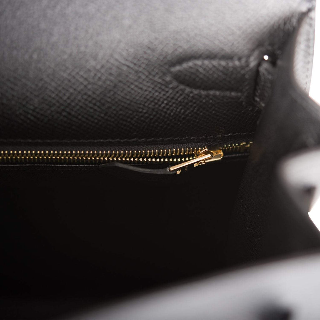 Hermes Black Epsom Sellier Kelly 28cm Gold Hardware